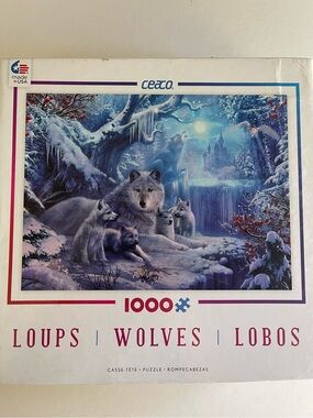 Ceaco Wolves 1000-Piece Jigsaw Puzzle - Blue Winter Pack